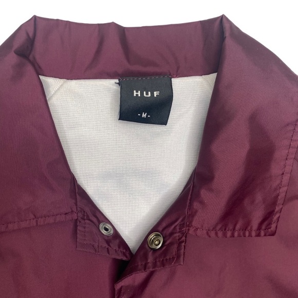 Huf Big H Burgundy Coach Jacket Sz M - Picture 5 of 11